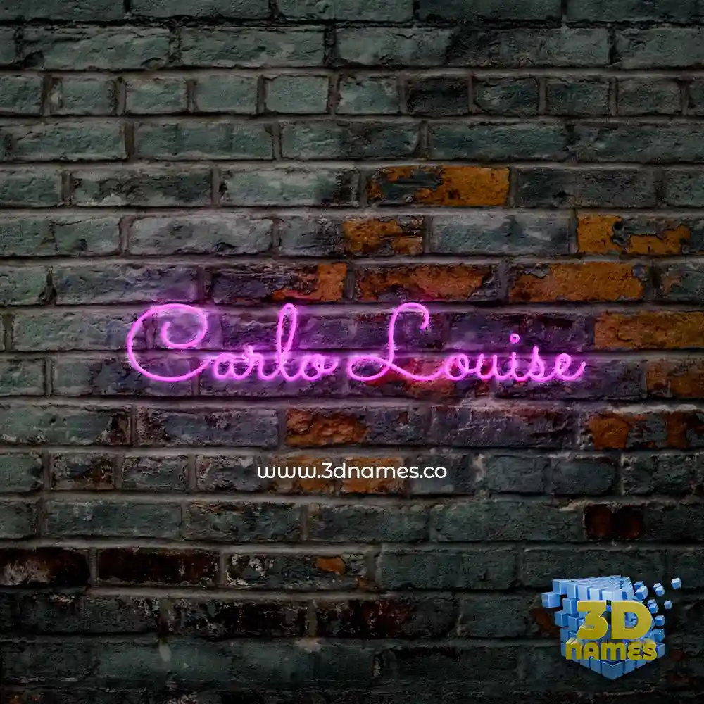 carlo louise in Pink Neon style - 3D name wallpaper