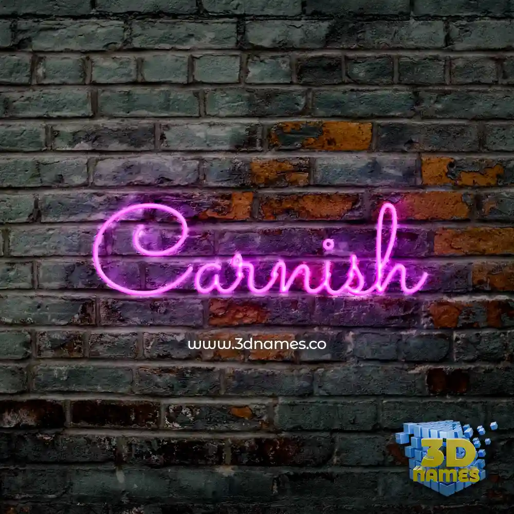 carnish in Pink Neon style - 3D name wallpaper