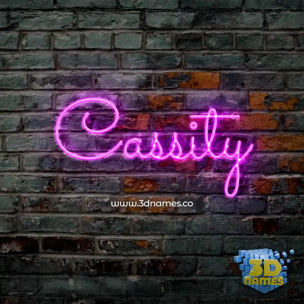 cassity in Pink Neon style - 3D name wallpaper