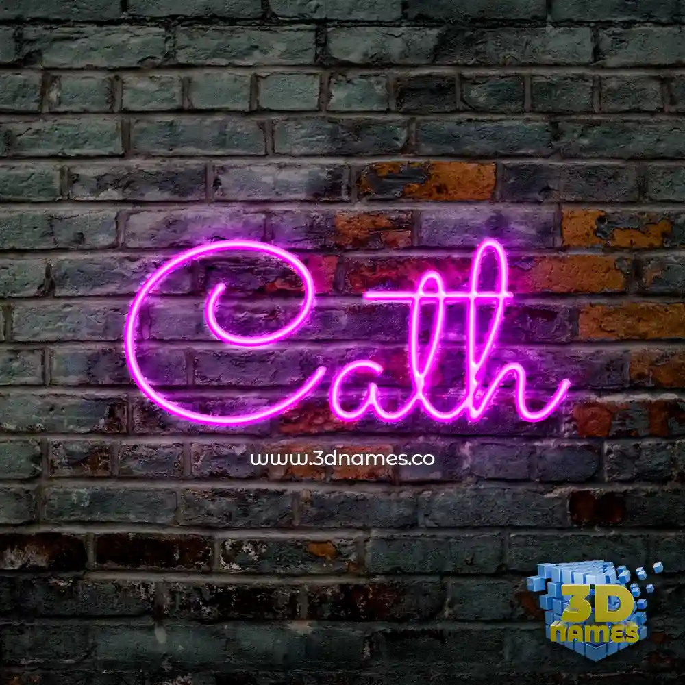 cath in Pink Neon style - 3D name wallpaper
