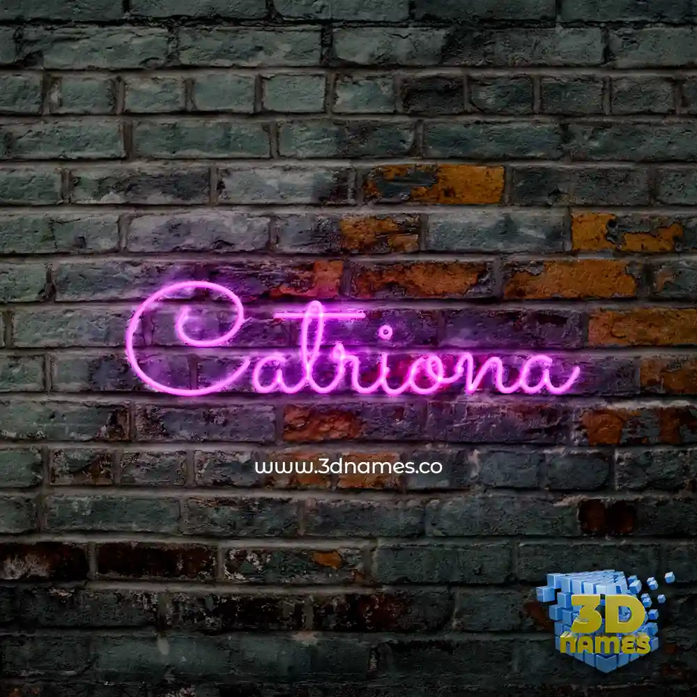 catriona in Pink Neon style - 3D name wallpaper