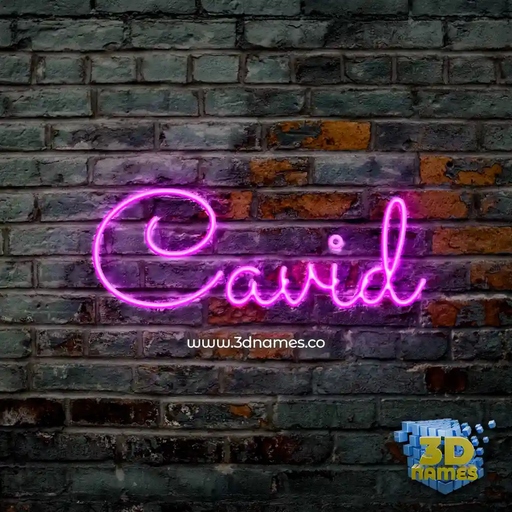 cavid in Pink Neon style - 3D name wallpaper