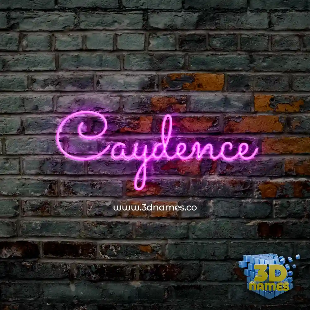 caydence in Pink Neon style - 3D name wallpaper