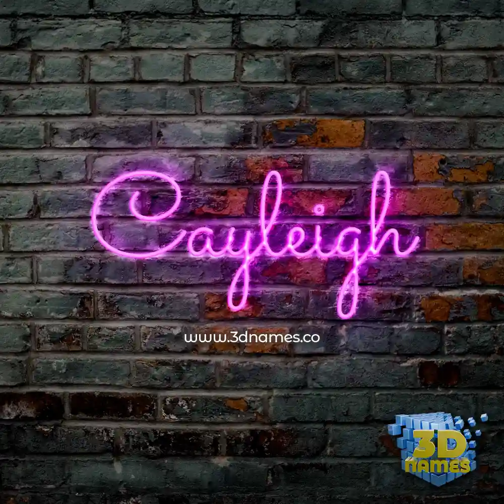 cayleigh in Pink Neon style - 3D name wallpaper