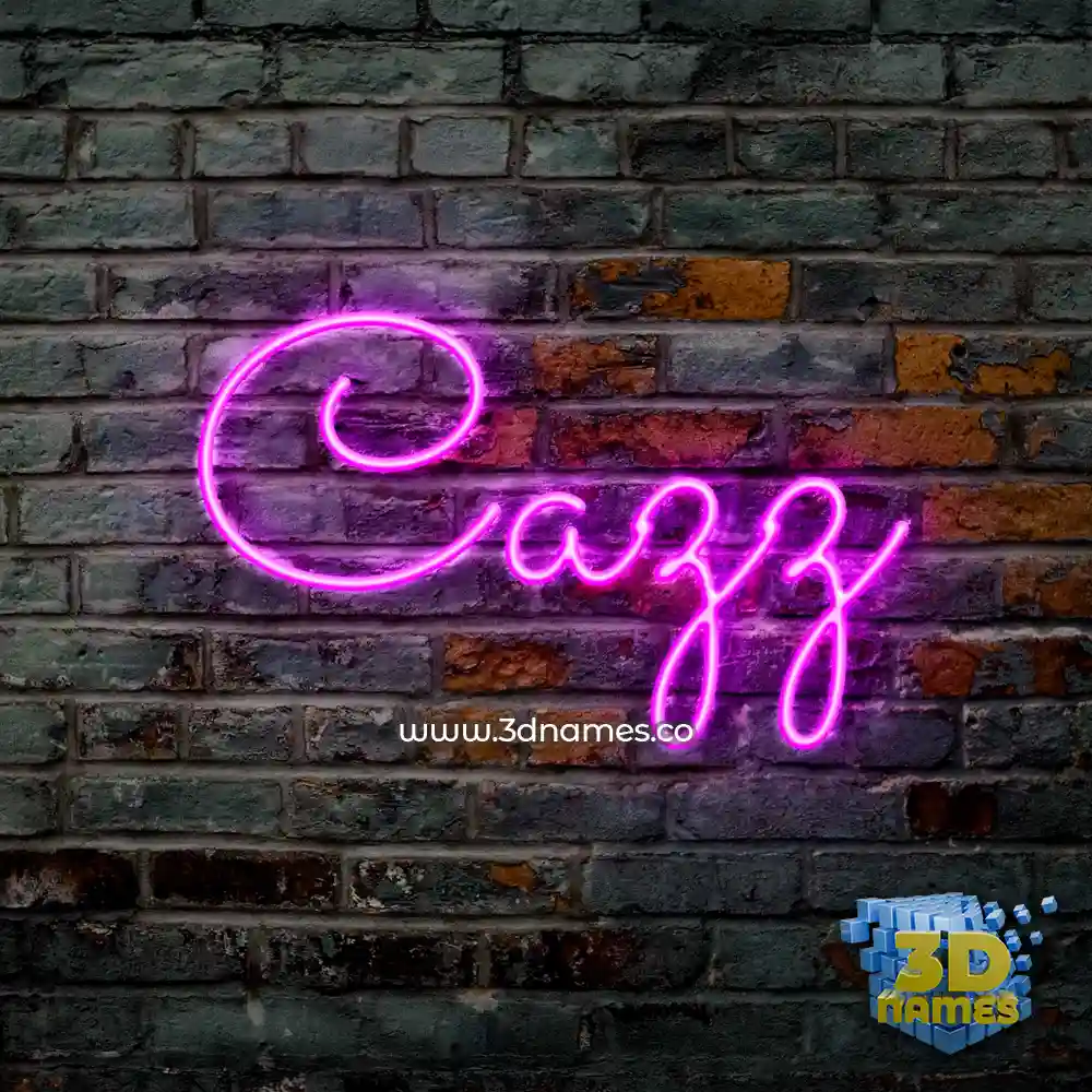 cazz in Pink Neon style - 3D name wallpaper