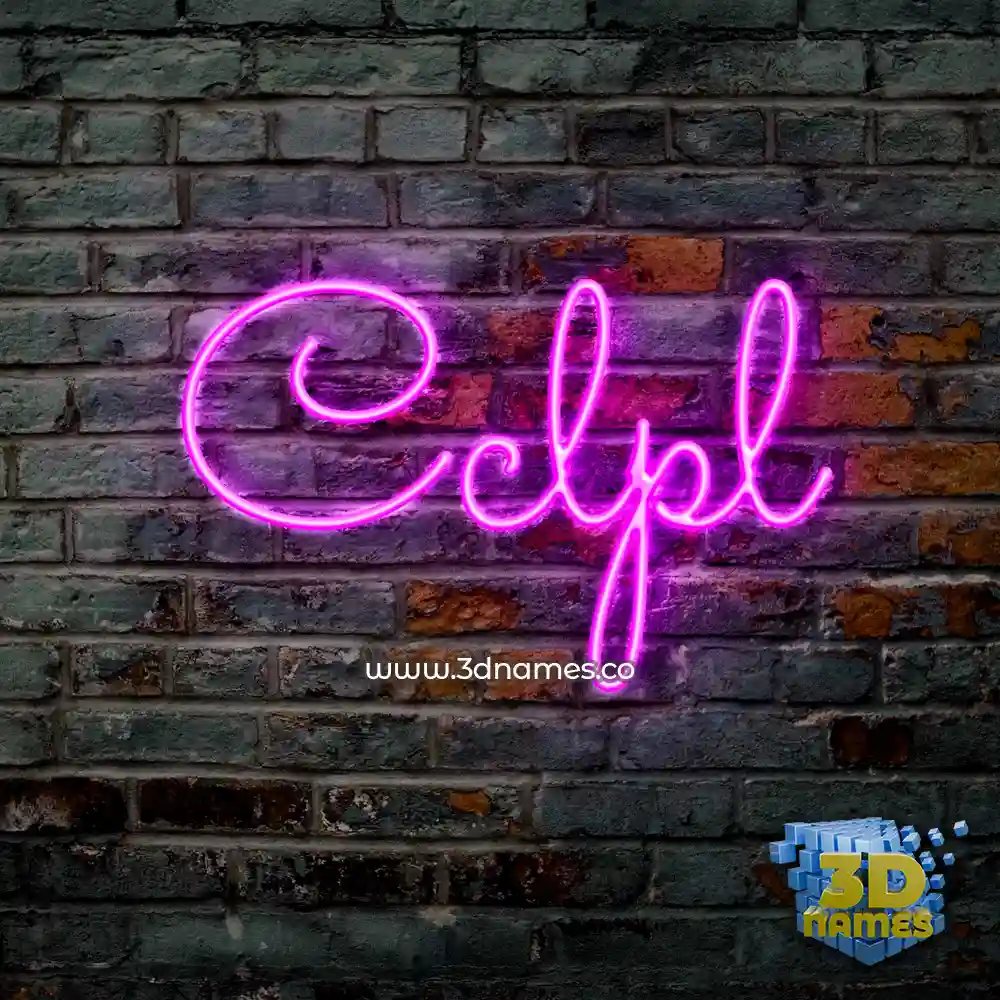 cclpl in Pink Neon style - 3D name wallpaper