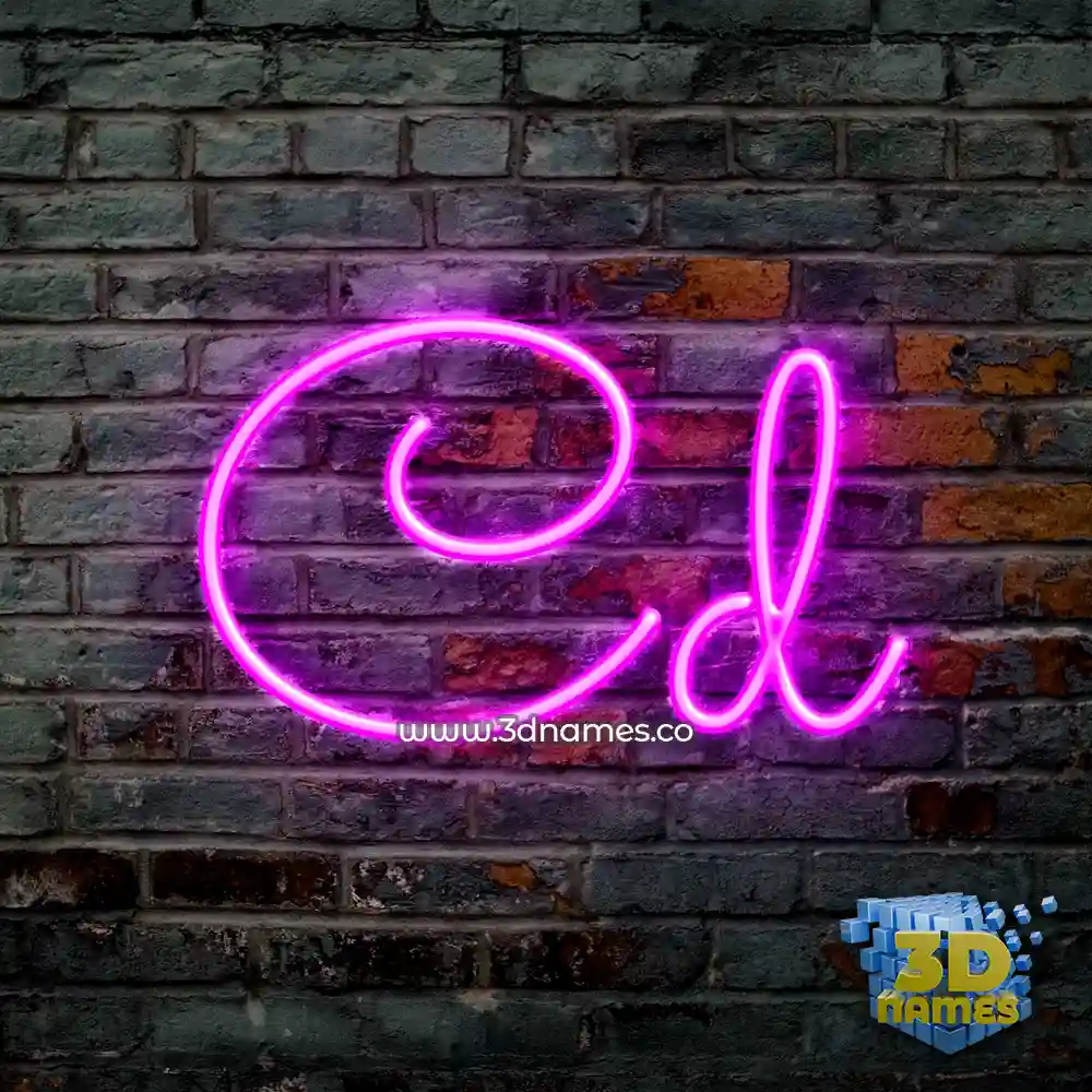 cd in Pink Neon style - 3D name wallpaper