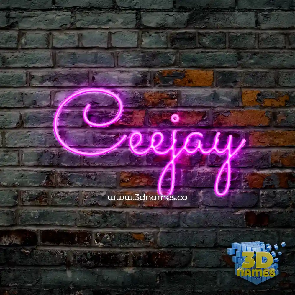 ceejay in Pink Neon style - 3D name wallpaper