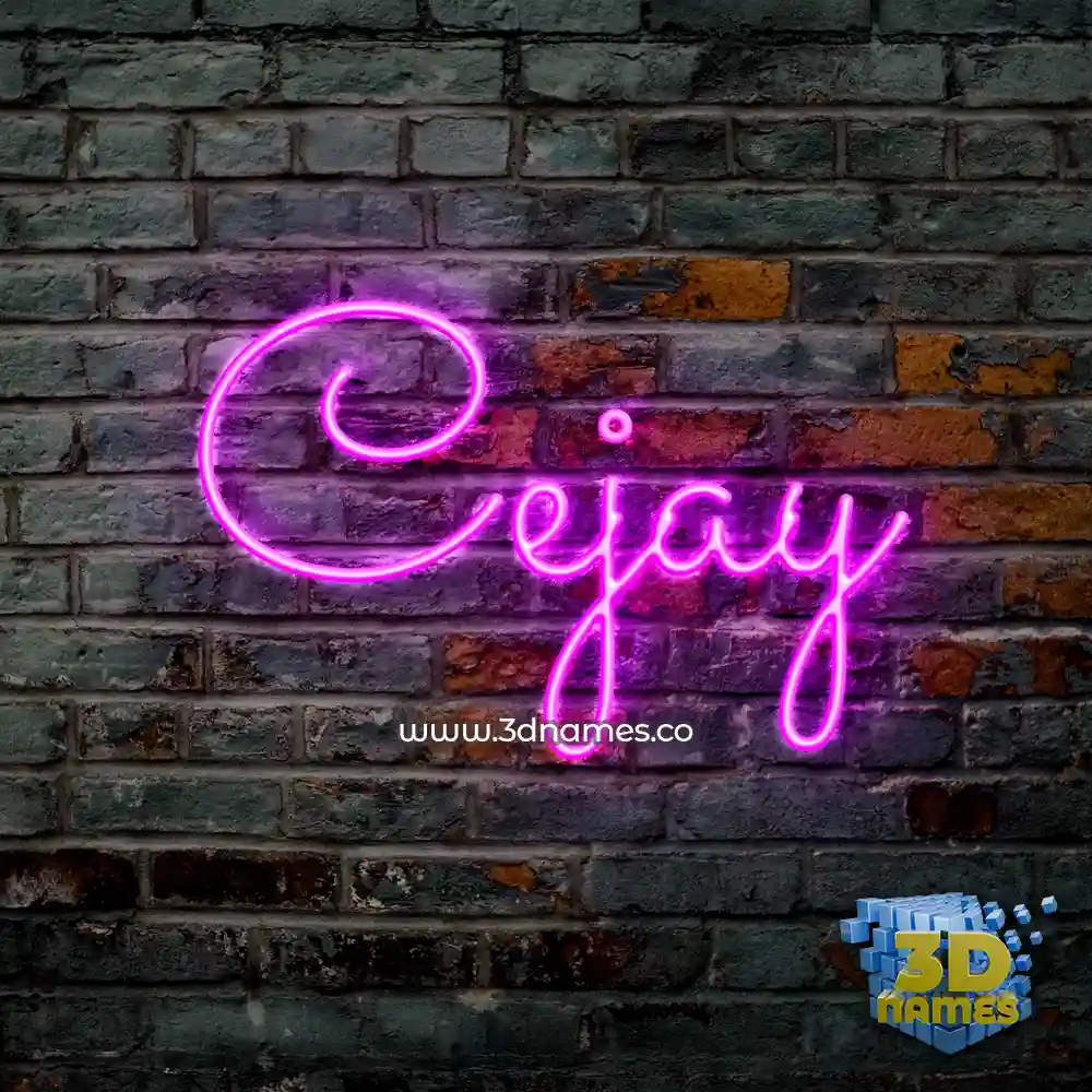 cejay in Pink Neon style - 3D name wallpaper