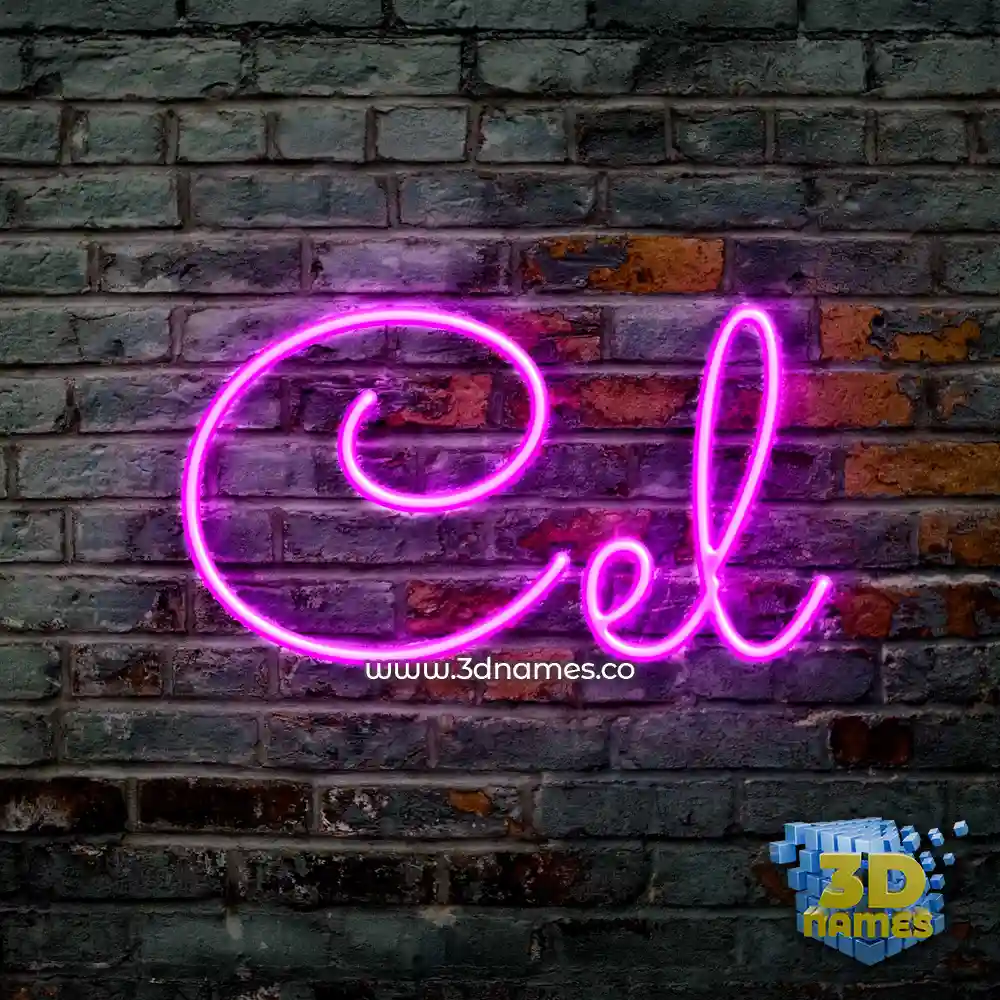 cel in Pink Neon style - 3D name wallpaper