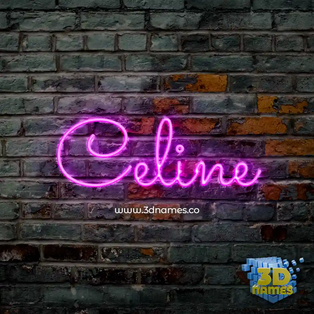 celine in Pink Neon style - 3D name wallpaper