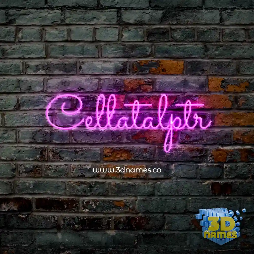 cellatalptr in Pink Neon style - 3D name wallpaper