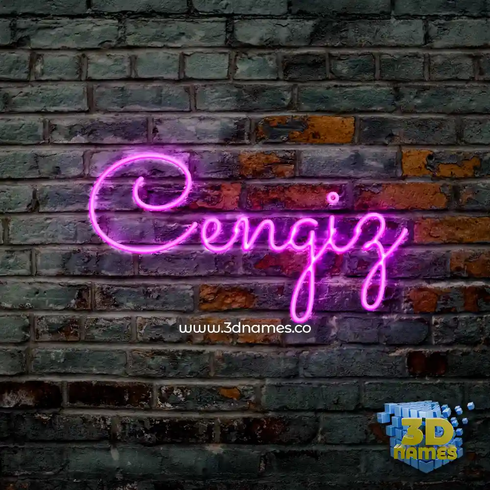 cengiz in Pink Neon style - 3D name wallpaper
