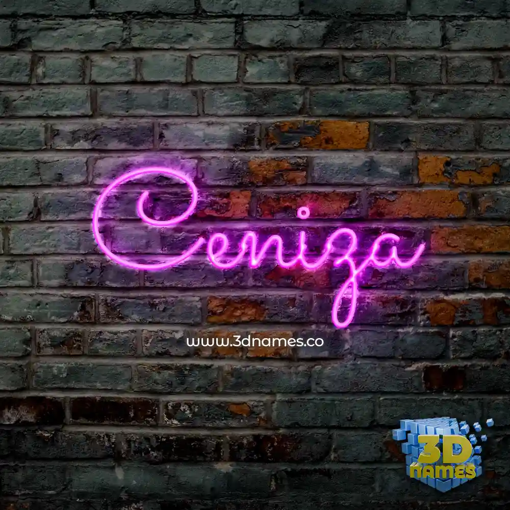 ceniza in Pink Neon style - 3D name wallpaper