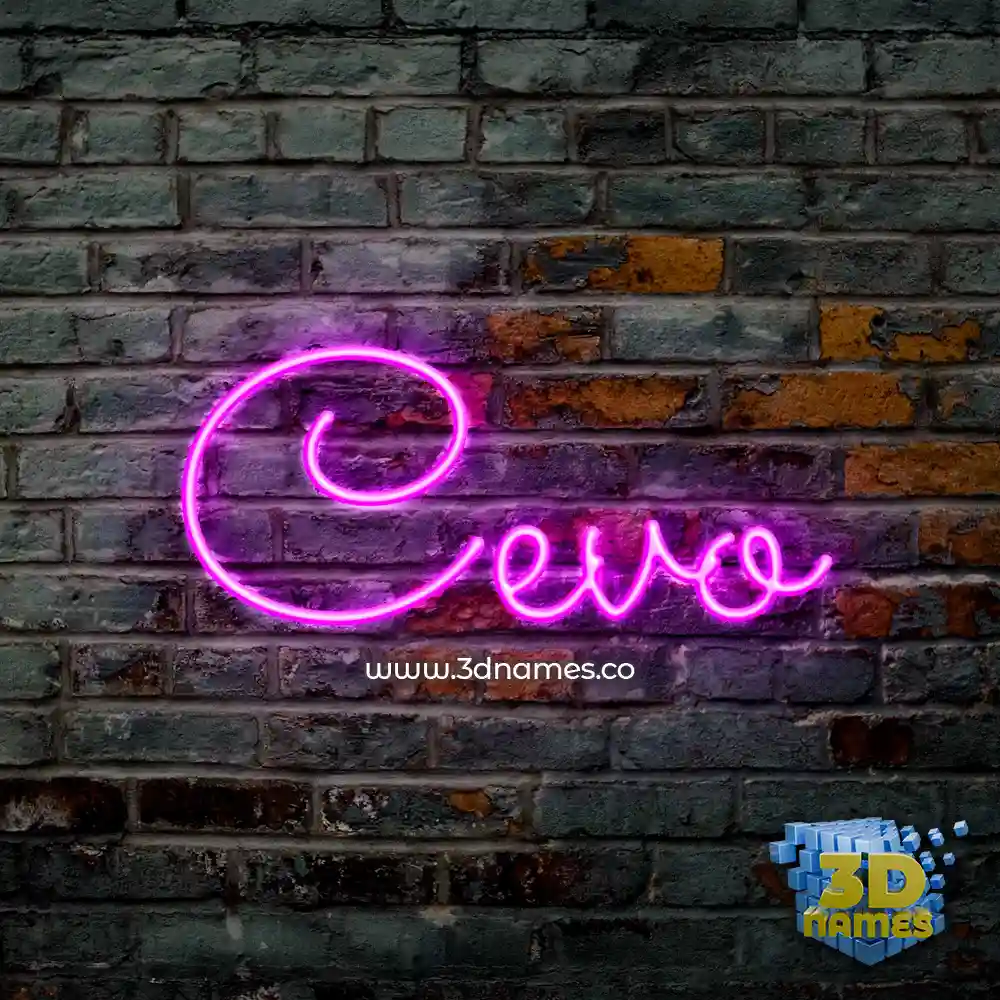cevo in Pink Neon style - 3D name wallpaper