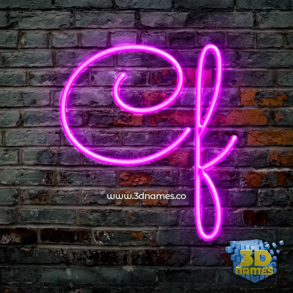 cf in Pink Neon style - 3D name wallpaper