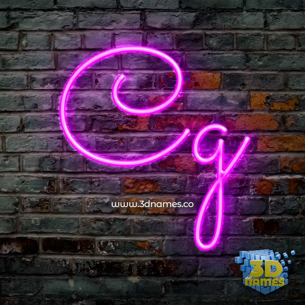 cg in Pink Neon style - 3D name wallpaper