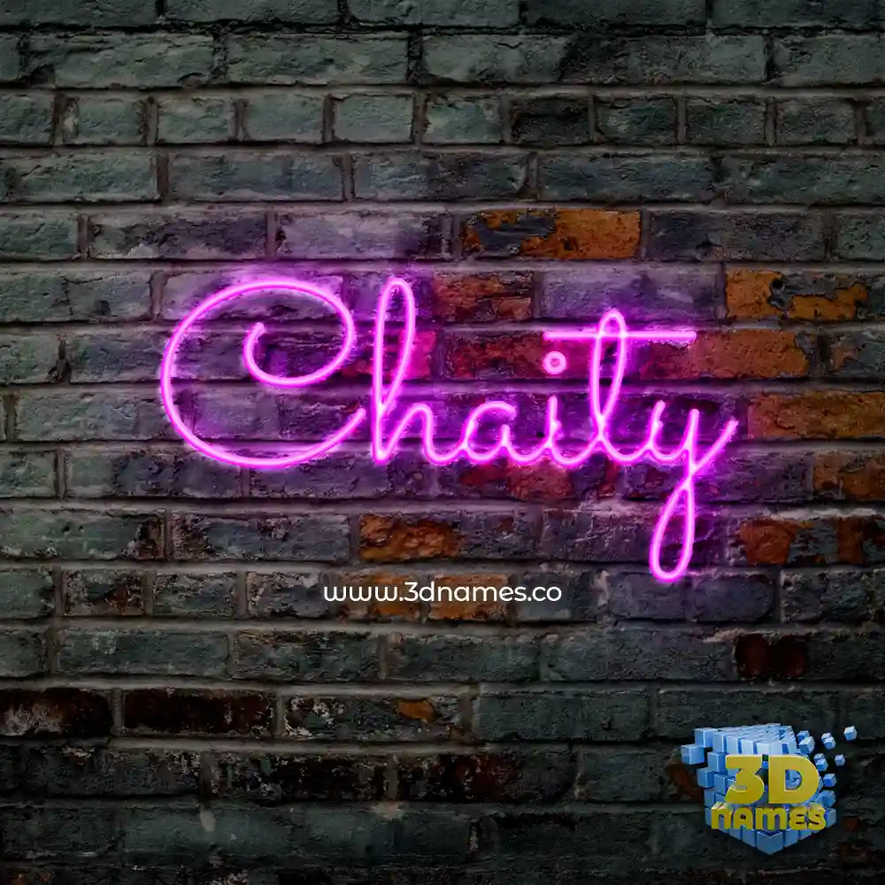 chaity in Pink Neon style - 3D name wallpaper