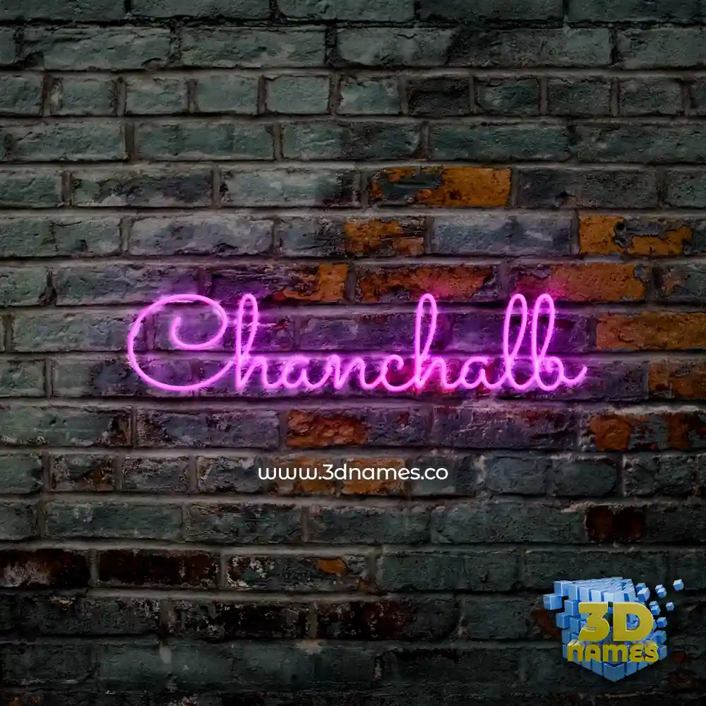 chanchalb in Pink Neon style - 3D name wallpaper