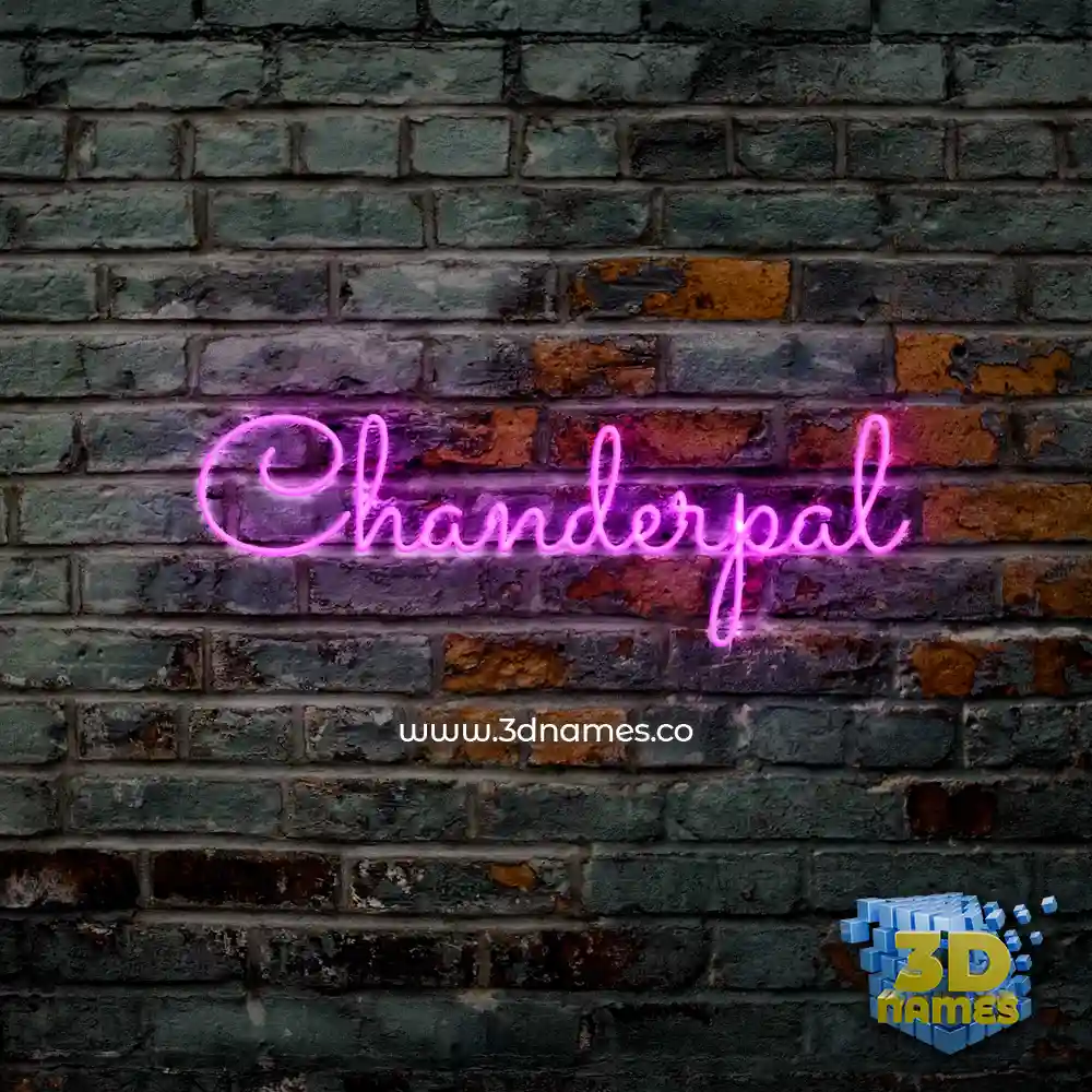 chanderpal in Pink Neon style - 3D name wallpaper