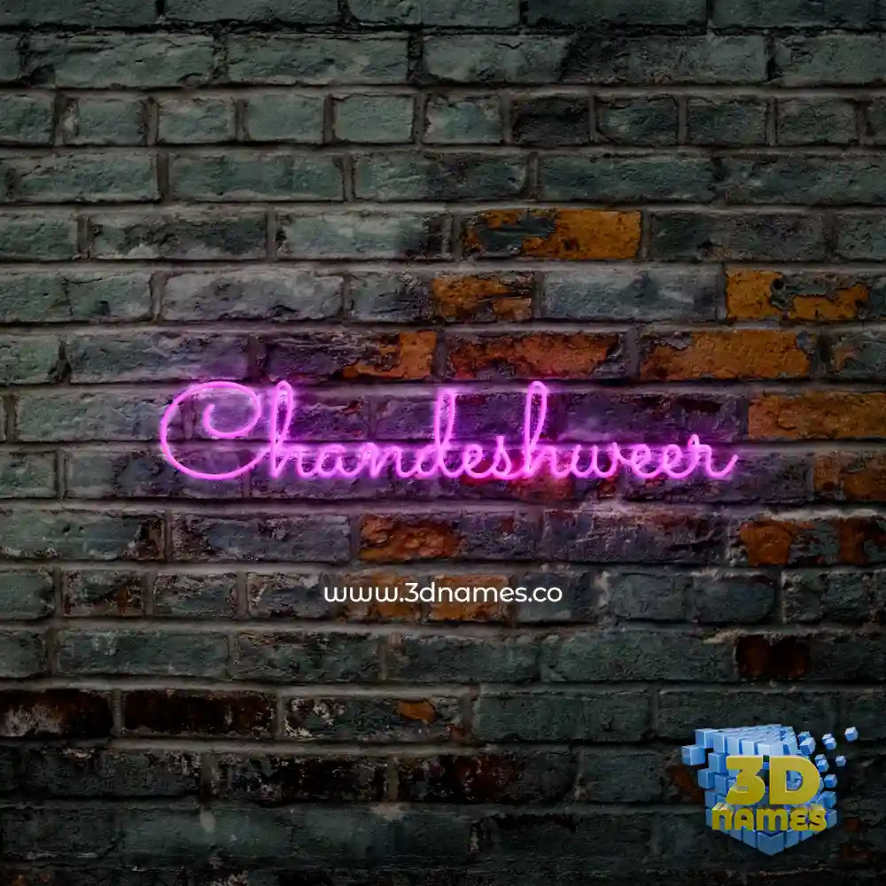 chandeshweer in Pink Neon style - 3D name wallpaper