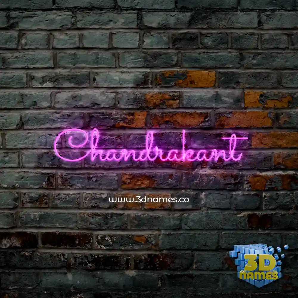 chandrakant in Pink Neon style - 3D name wallpaper
