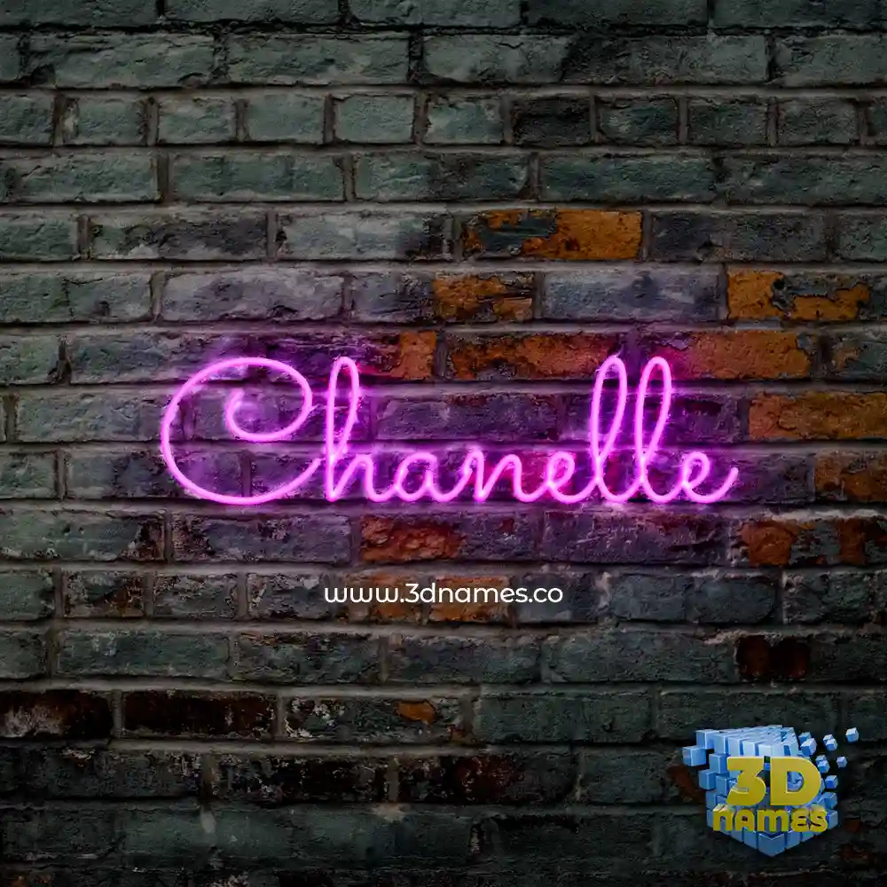 chanelle in Pink Neon style - 3D name wallpaper
