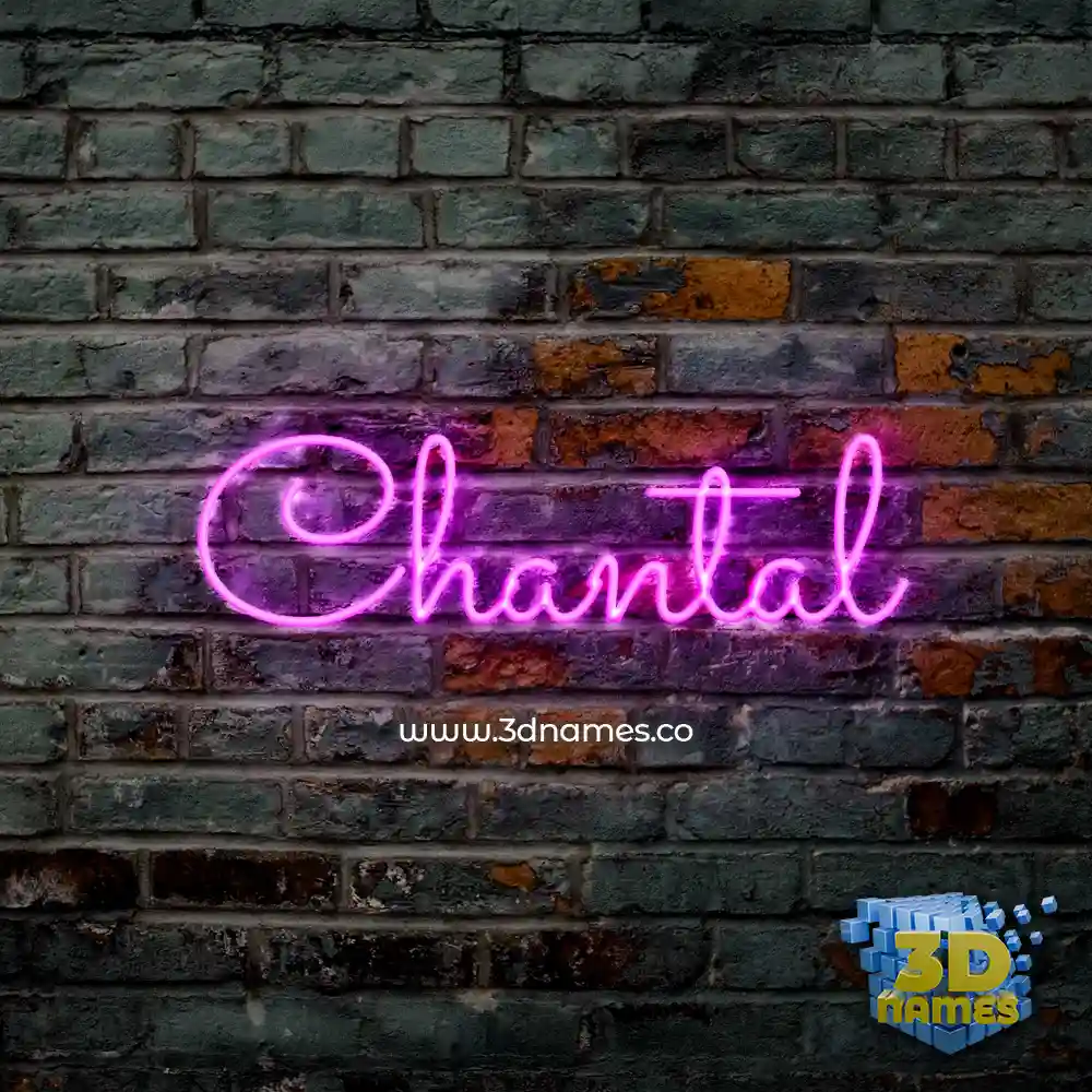 chantal in Pink Neon style - 3D name wallpaper