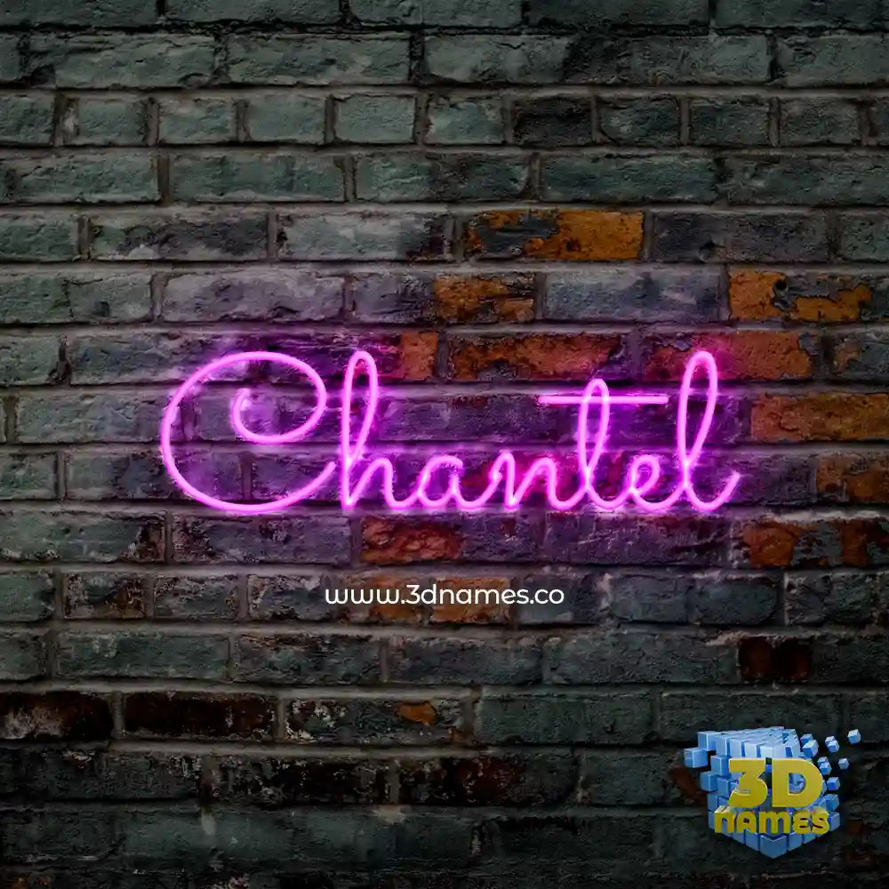 chantel in Pink Neon style - 3D name wallpaper