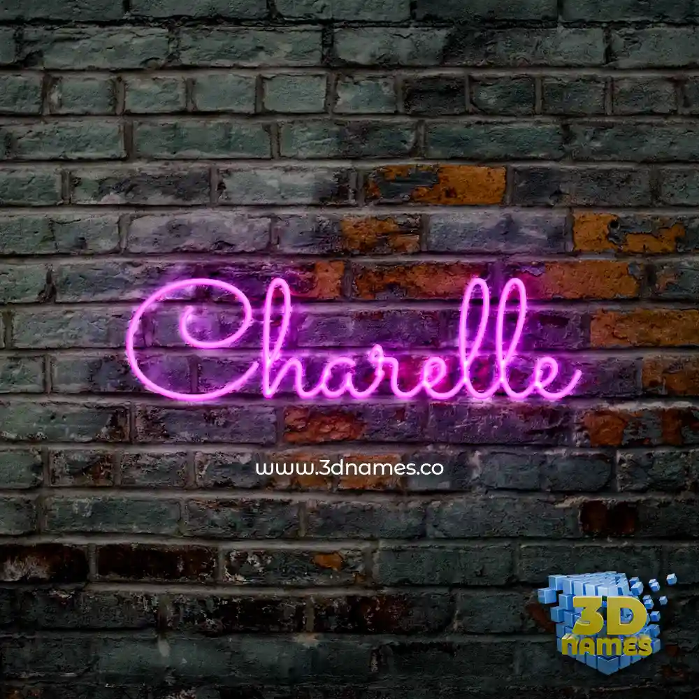 charelle in Pink Neon style - 3D name wallpaper