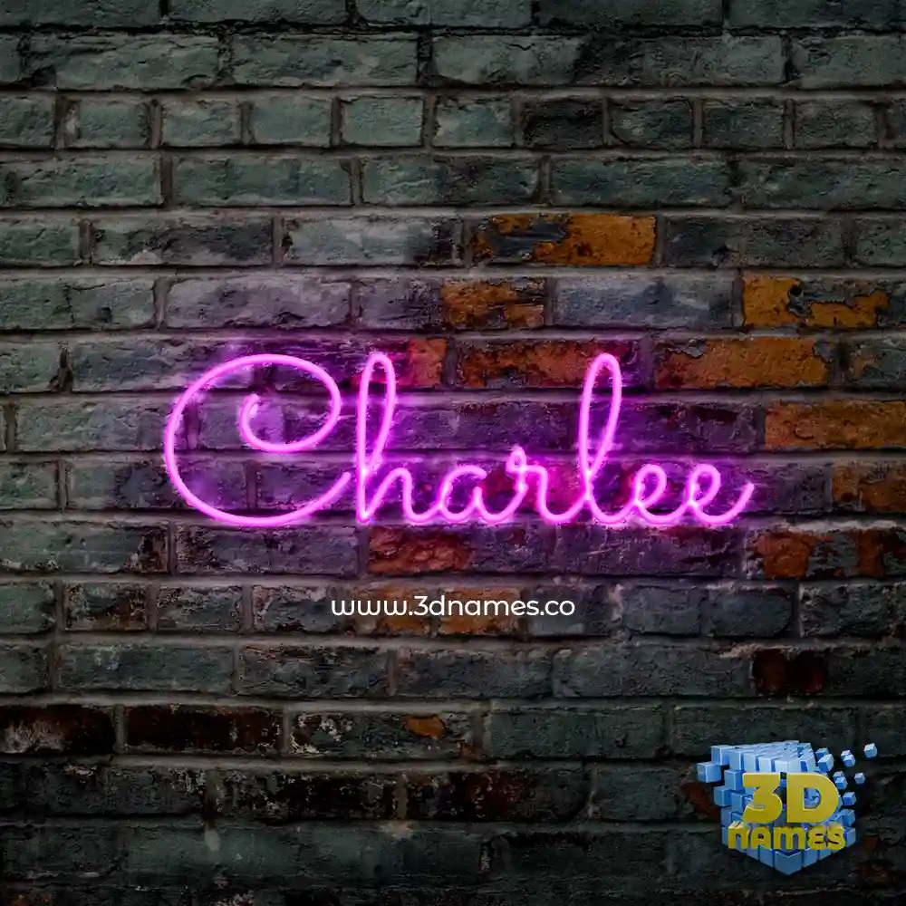 charlee in Pink Neon style - 3D name wallpaper
