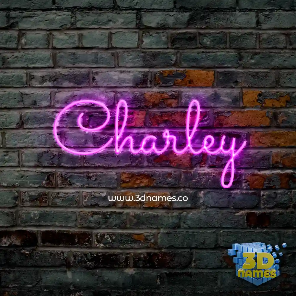 charley in Pink Neon style - 3D name wallpaper