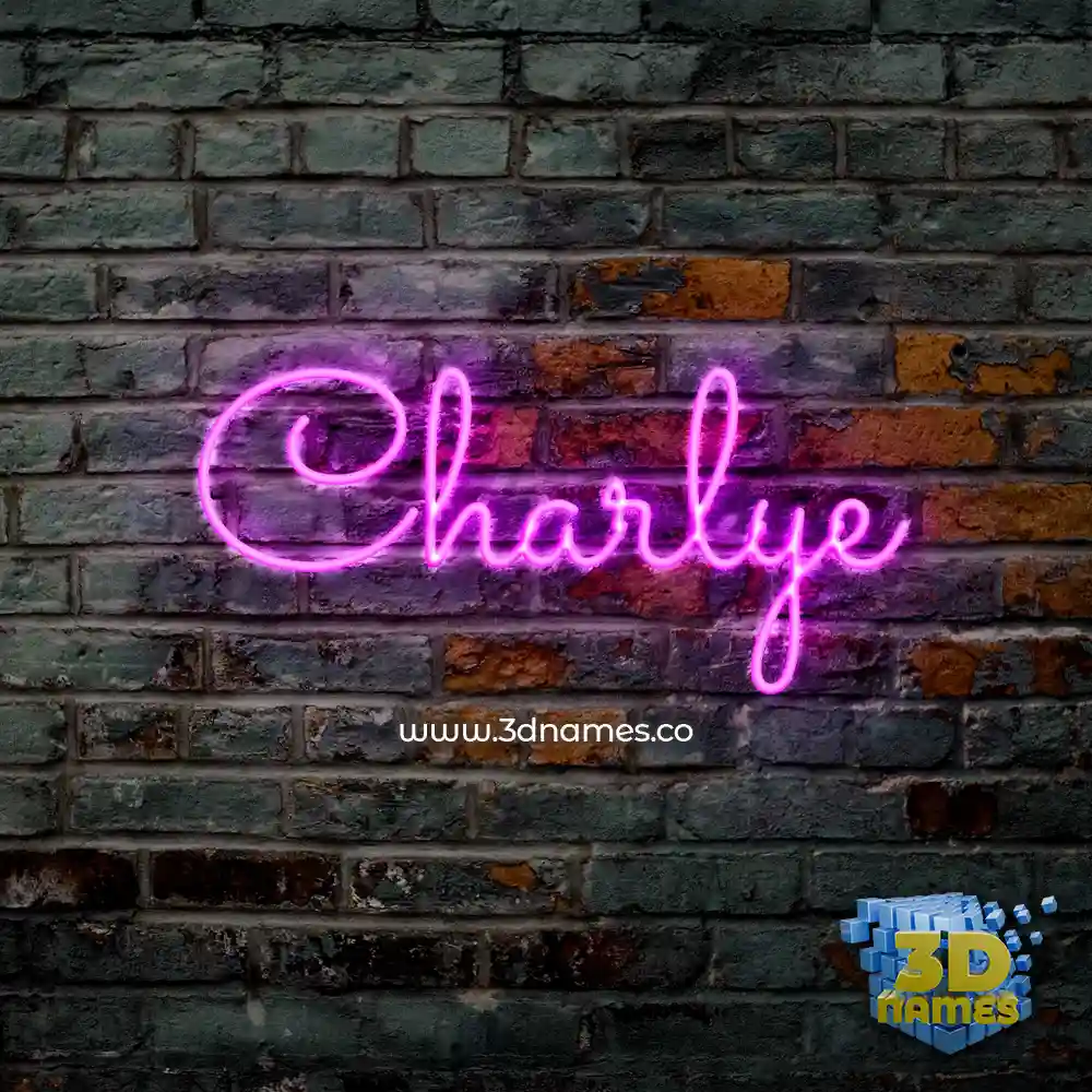 charlye in Pink Neon style - 3D name wallpaper