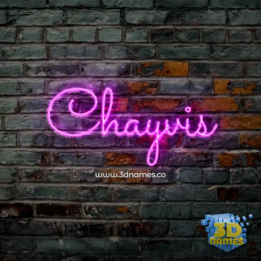 chayvis in Pink Neon style - 3D name wallpaper