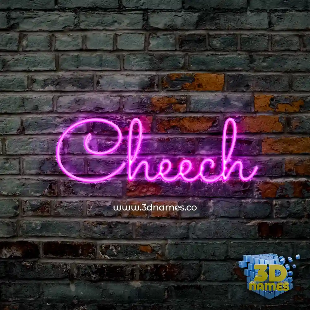 cheech in Pink Neon style - 3D name wallpaper
