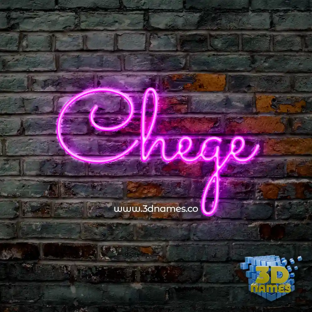 chege in Pink Neon style - 3D name wallpaper