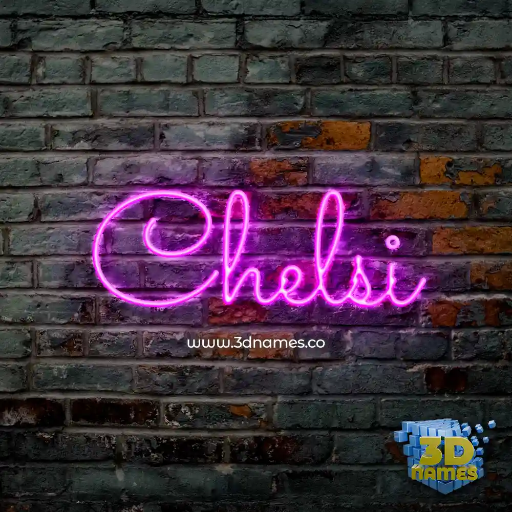 chelsi in Pink Neon style - 3D name wallpaper