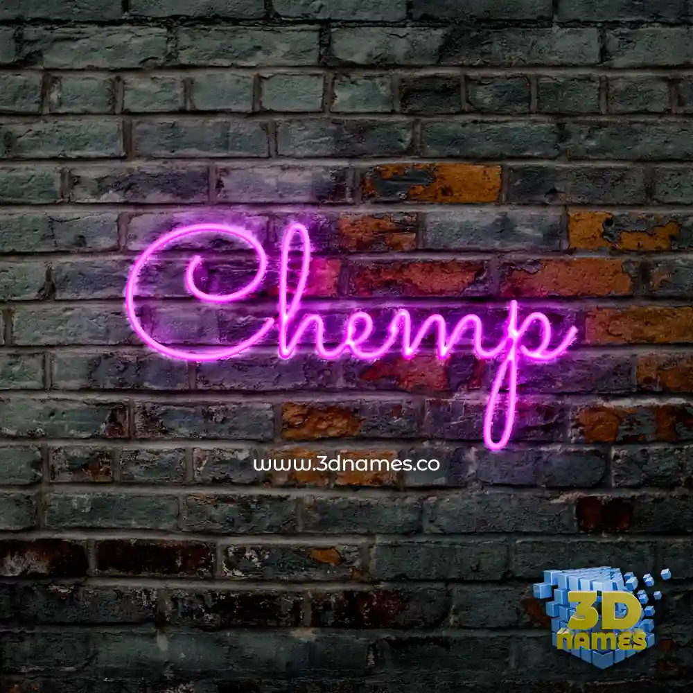 chemp in Pink Neon style - 3D name wallpaper