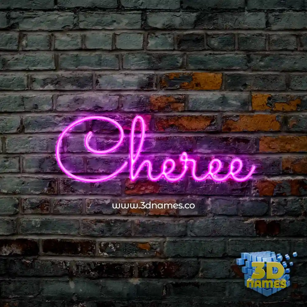 cheree in Pink Neon style - 3D name wallpaper