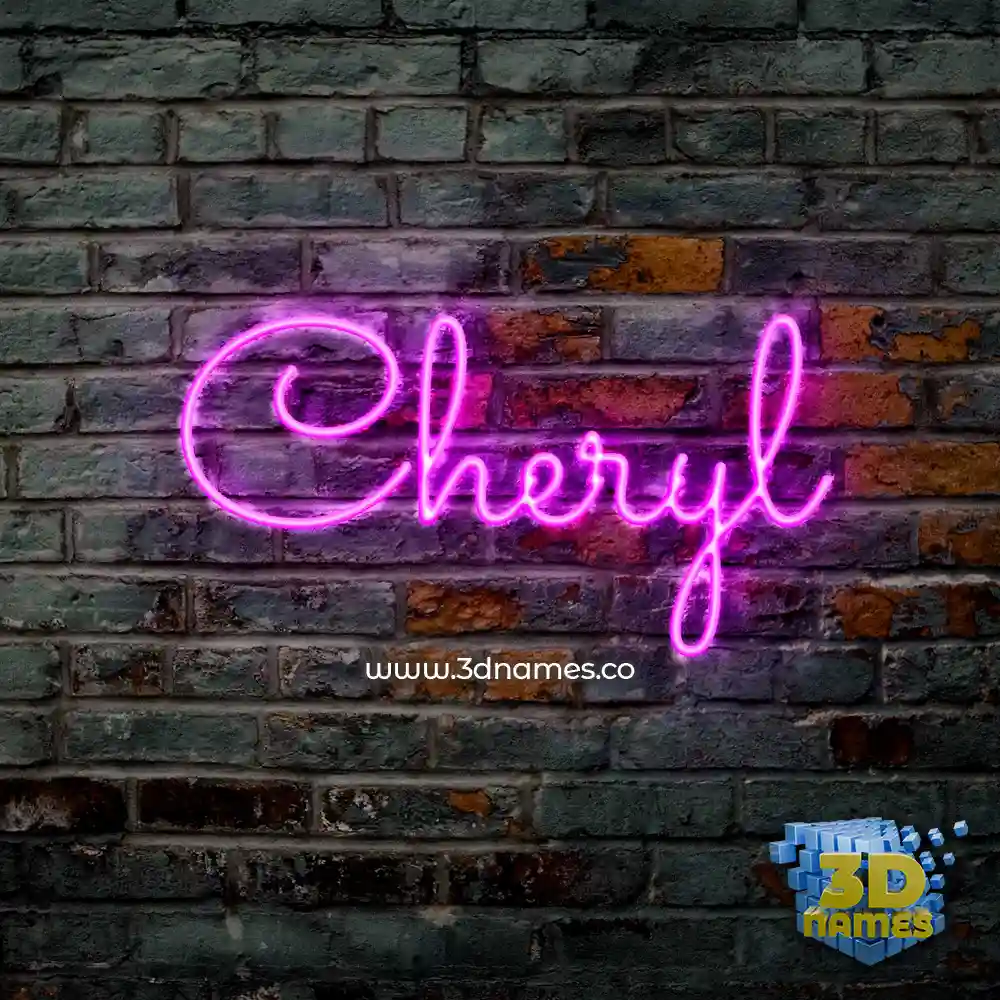 cheryl in Pink Neon style - 3D name wallpaper
