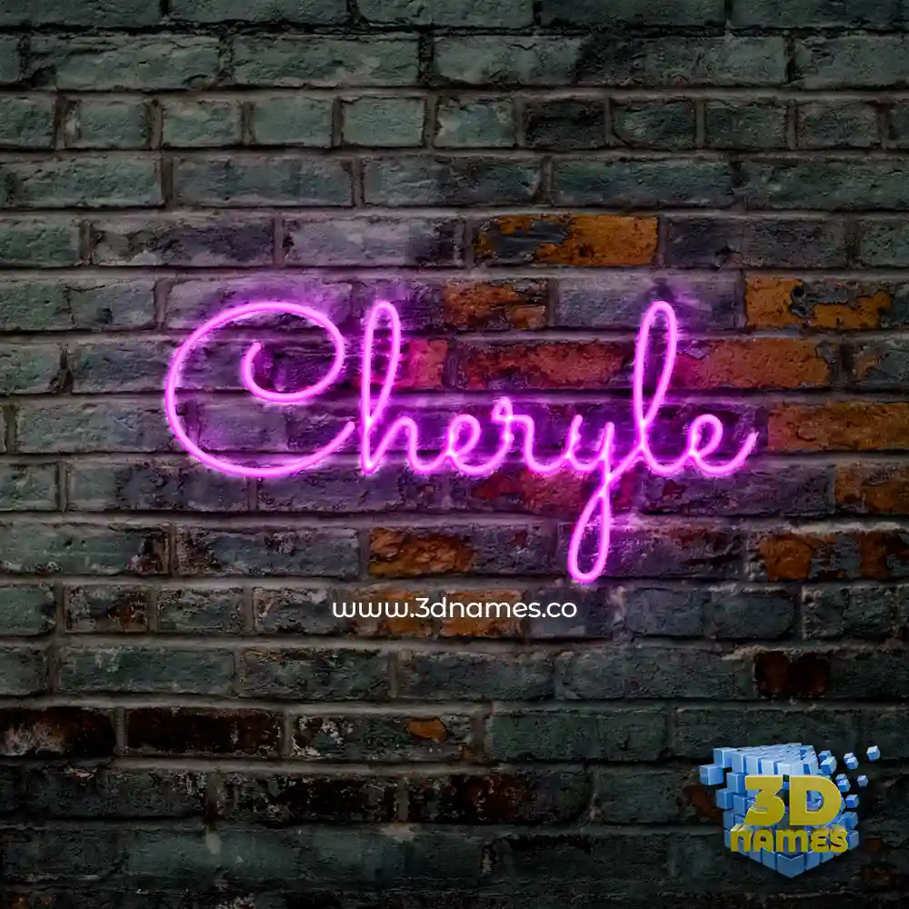 cheryle in Pink Neon style - 3D name wallpaper