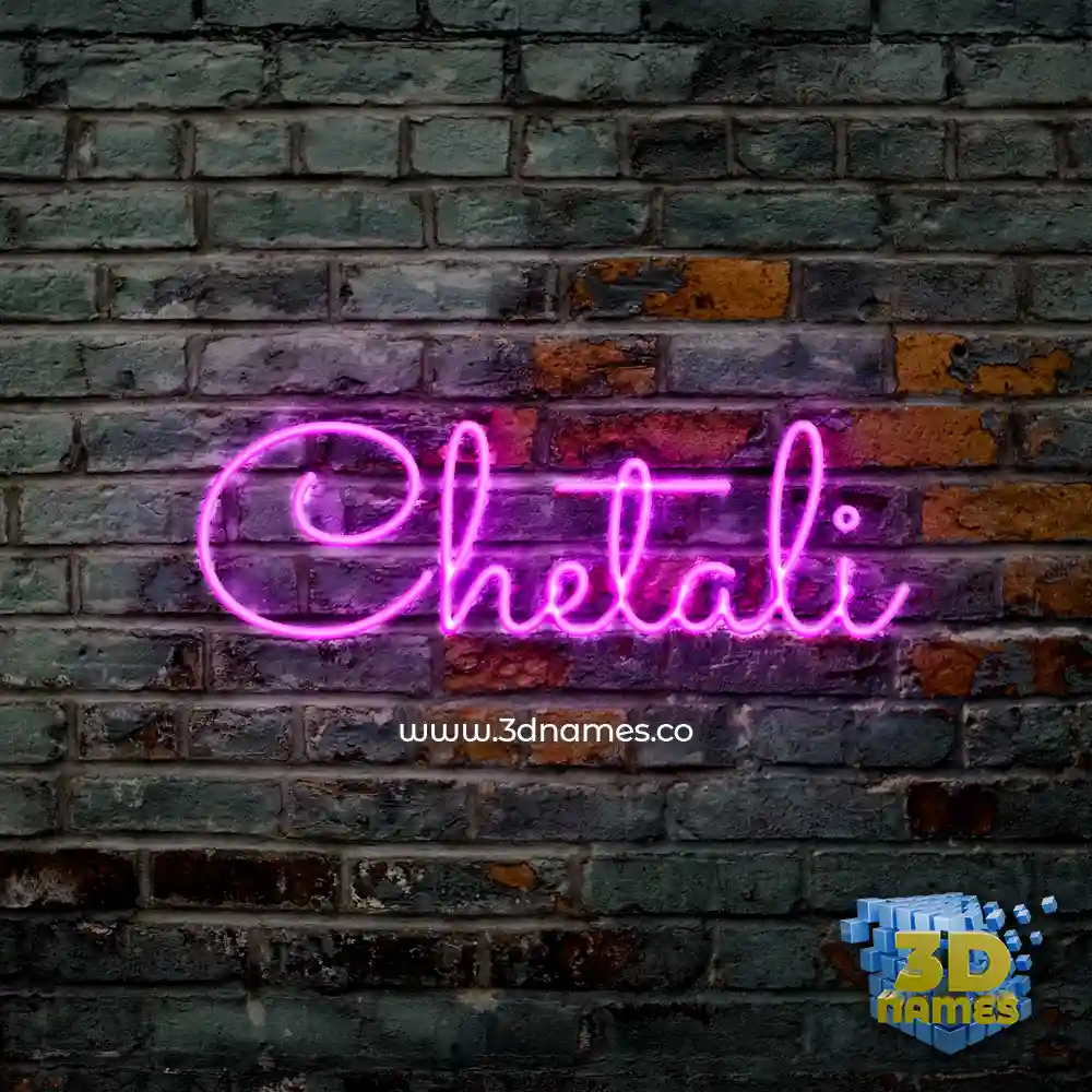 chetali in Pink Neon style - 3D name wallpaper
