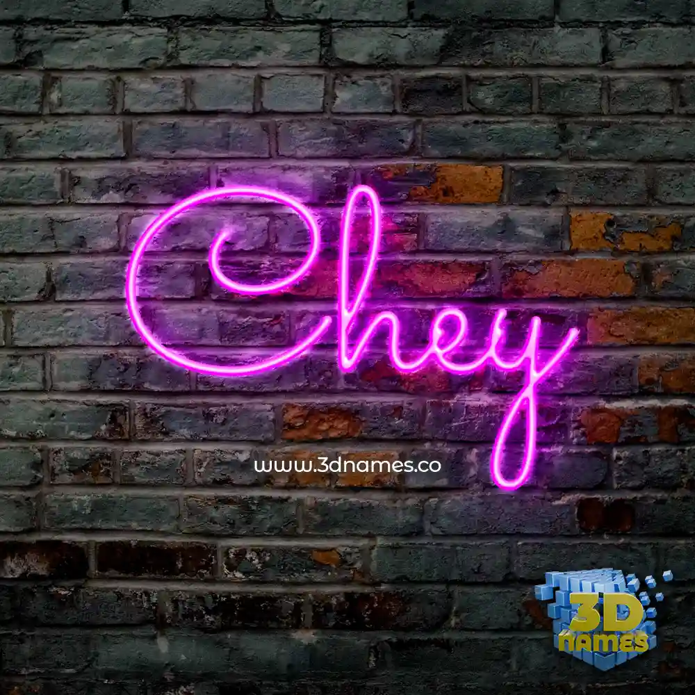 chey in Pink Neon style - 3D name wallpaper