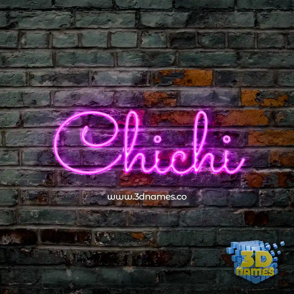 chichi in Pink Neon style - 3D name wallpaper