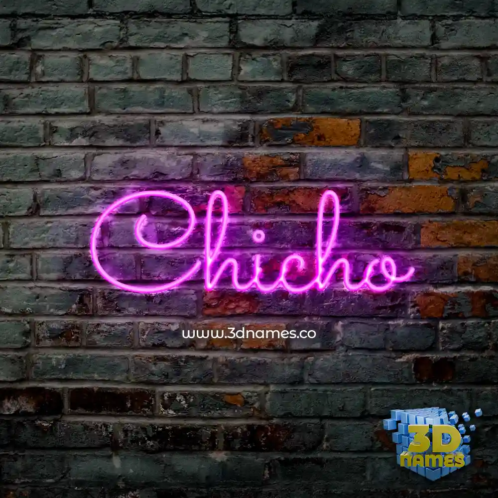 chicho in Pink Neon style - 3D name wallpaper