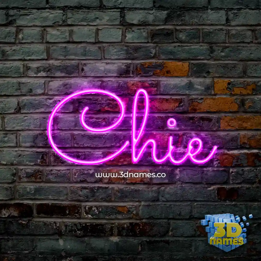 chie in Pink Neon style - 3D name wallpaper