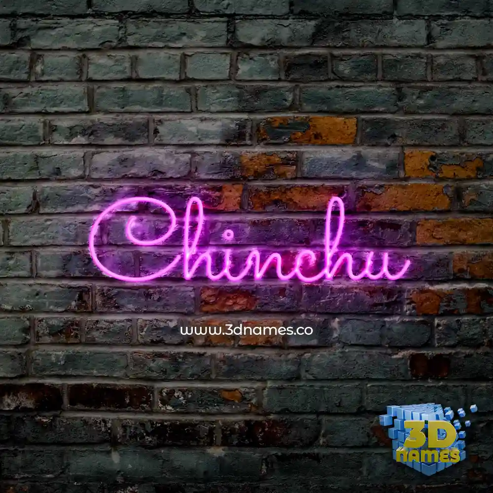 chinchu in Pink Neon style - 3D name wallpaper