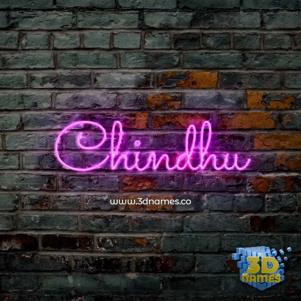 chindhu in Pink Neon style - 3D name wallpaper