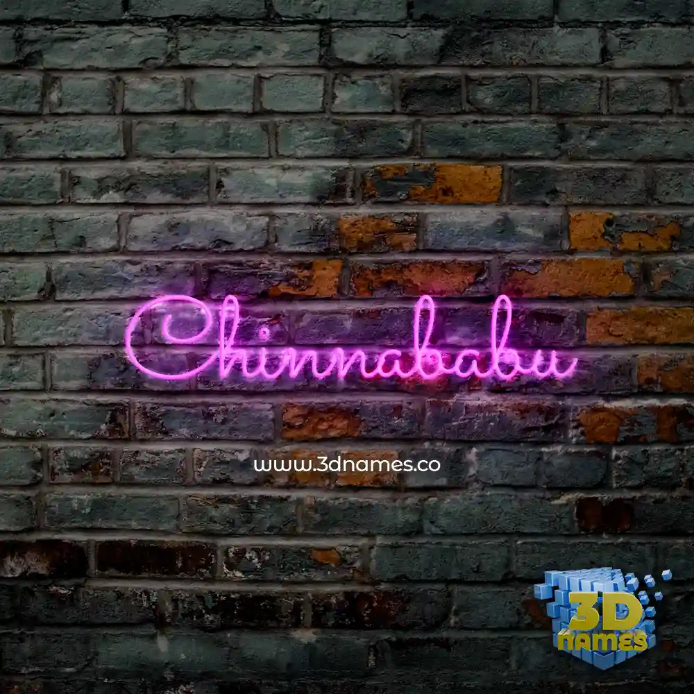 chinnababu in Pink Neon style - 3D name wallpaper