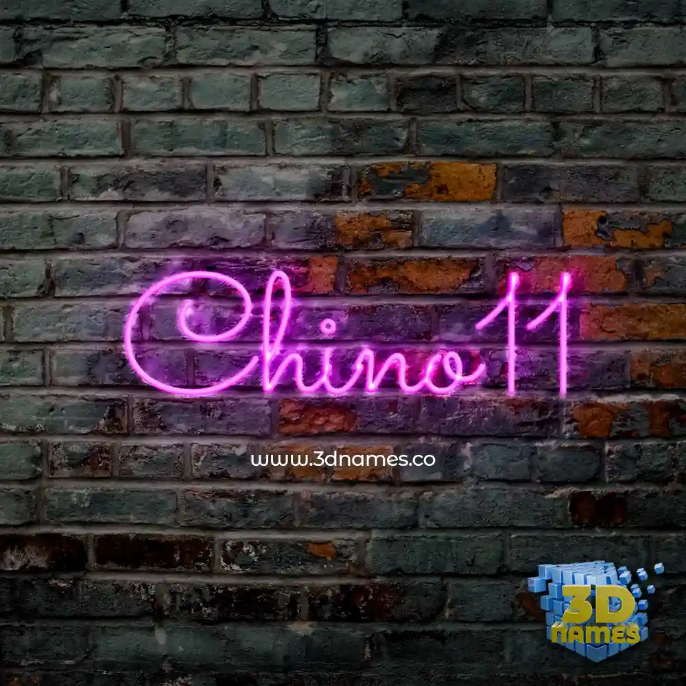 chino11 in Pink Neon style - 3D name wallpaper